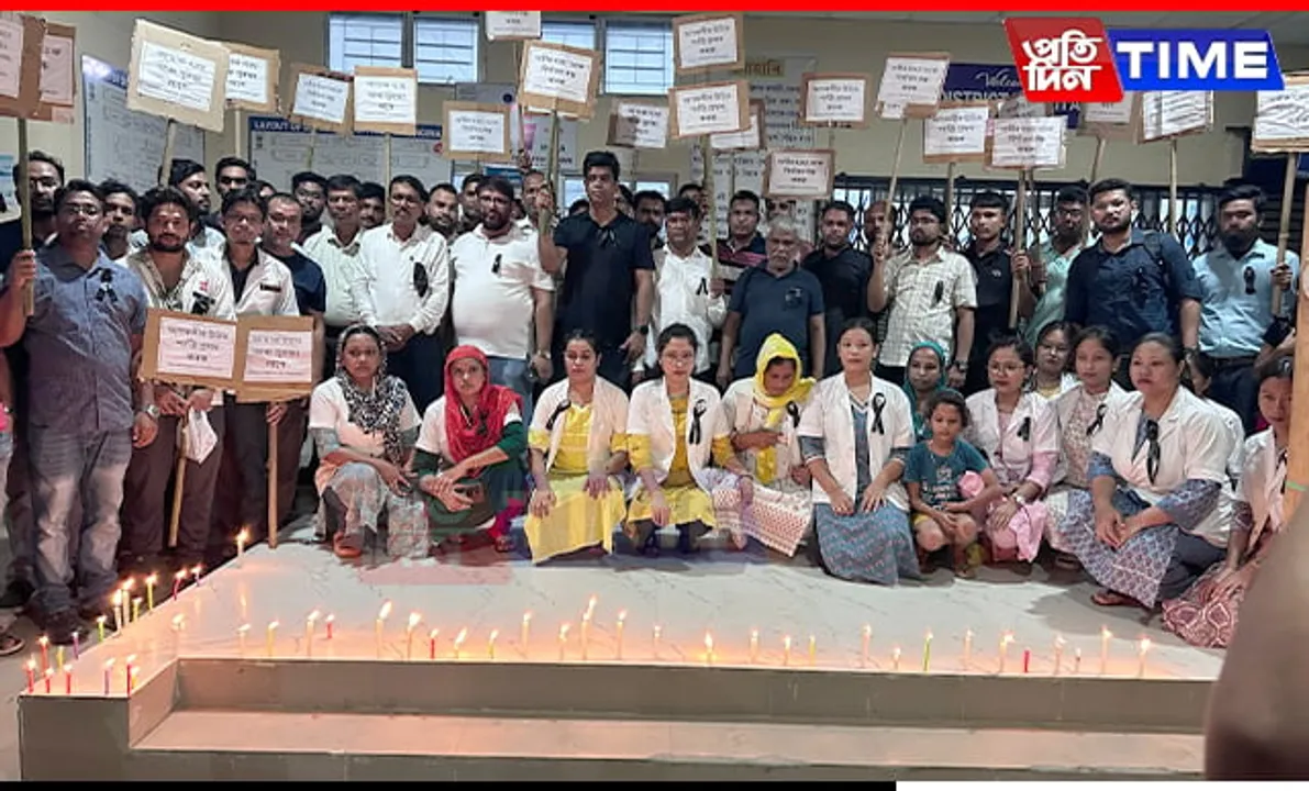 Assam Doctors Hold Candlelight March in Response to Tragic Kolkata Incident